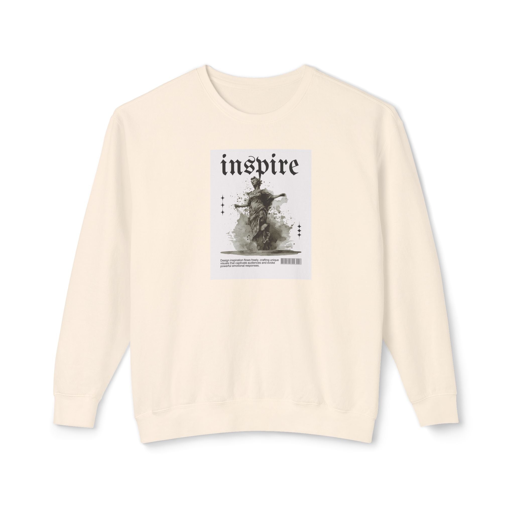 Inspire Unisex Lightweight Crewneck Sweatshirt | Motivational Art for Everyday Wear