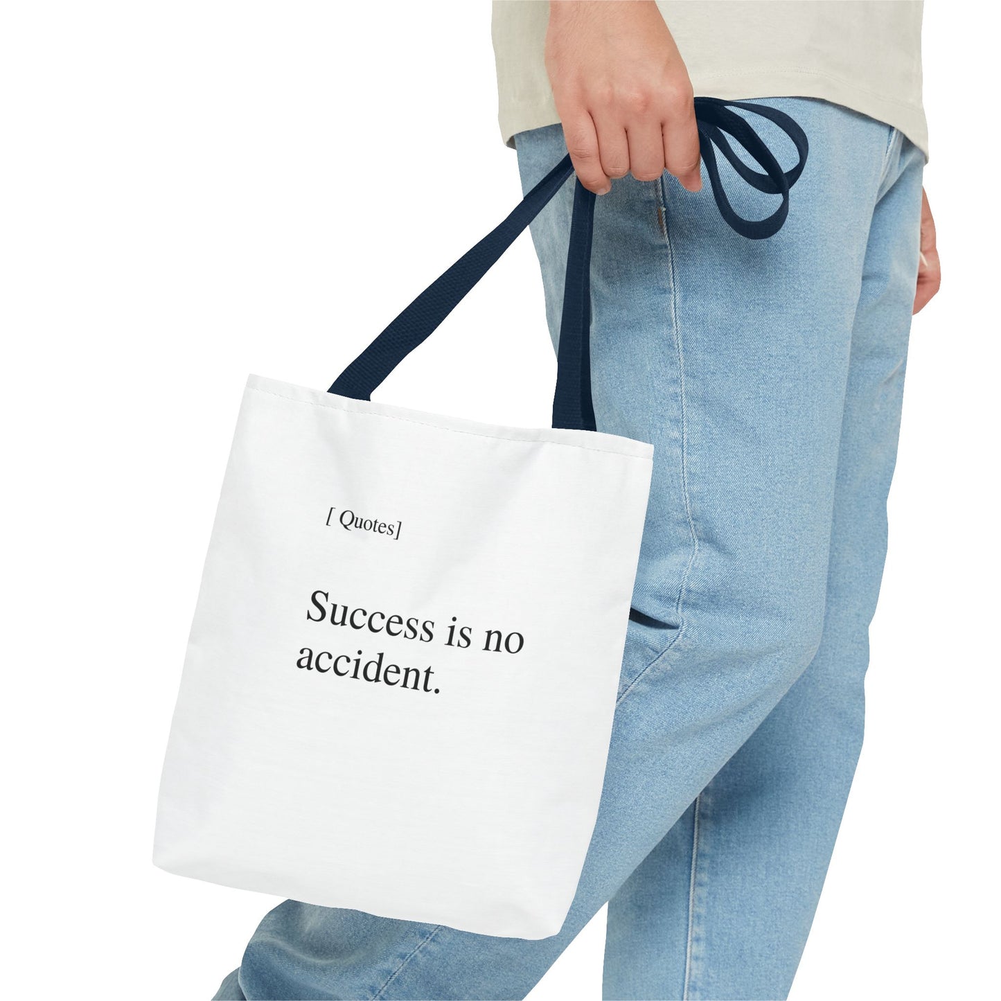 Inspirational Quote Tote Bag - "Success is No Accident" | Motivational Canvas Carryall