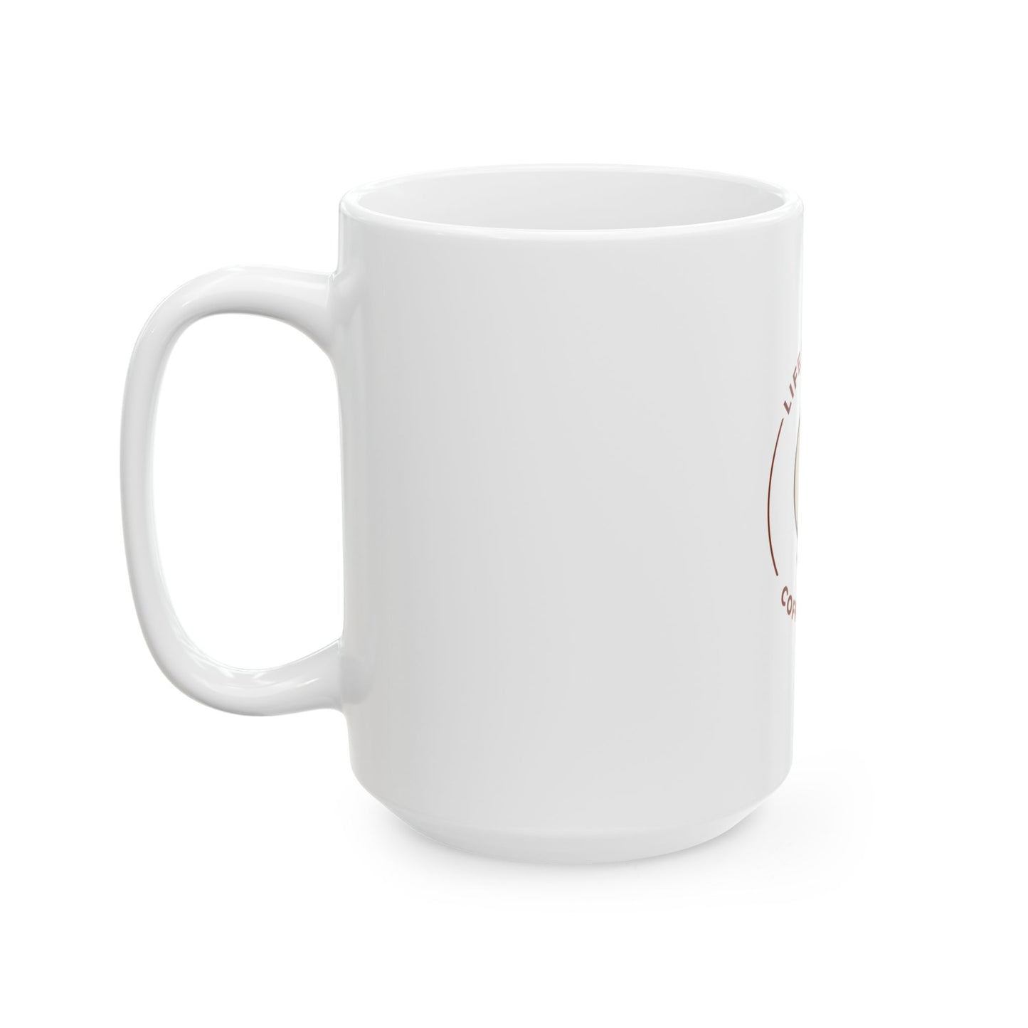 Life Happens Coffee Helps Ceramic Mug | 11oz/15oz Coffee Cup Gift for Coffee Lovers