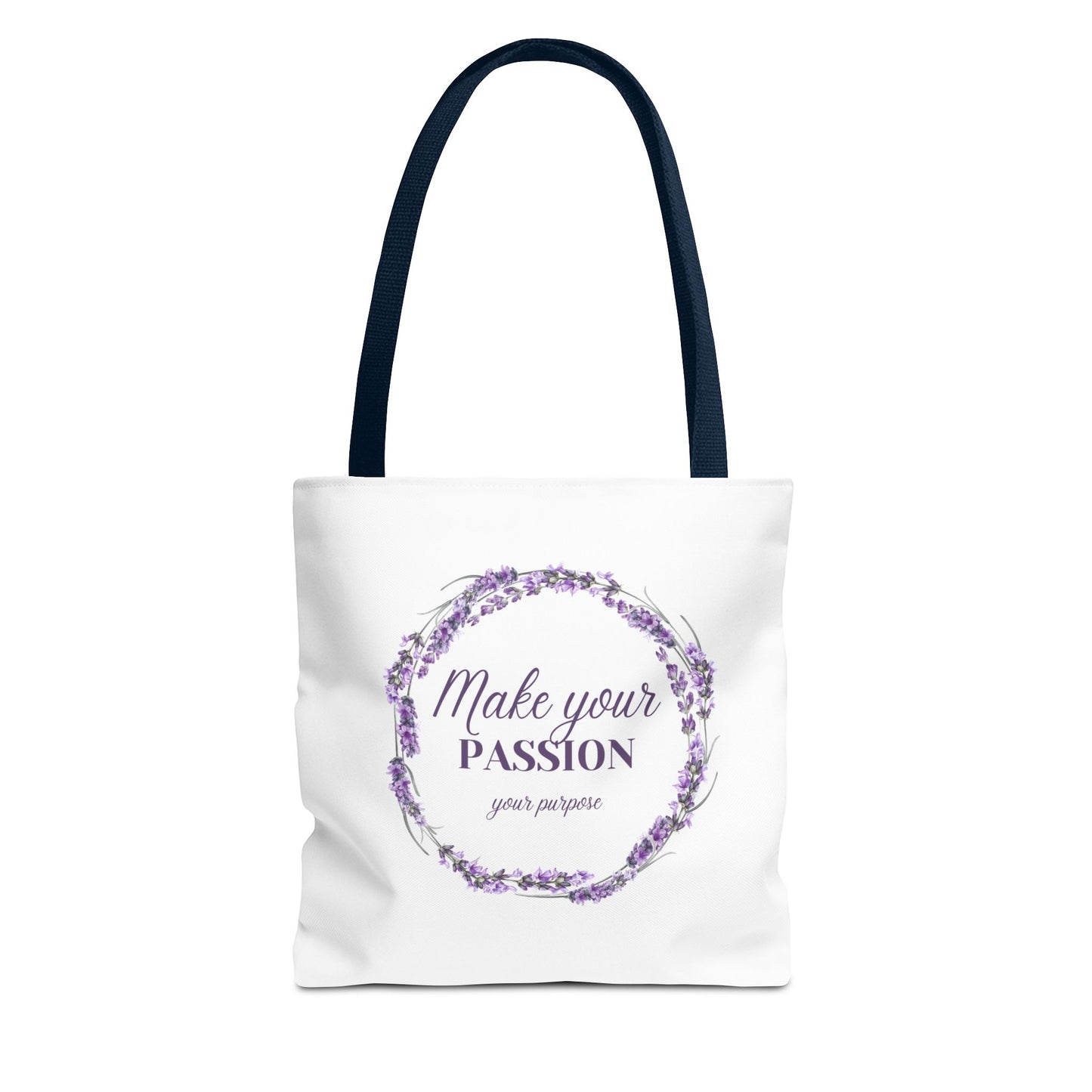 Sac fourre-tout floral motivant - « Faites de votre passion votre objectif »