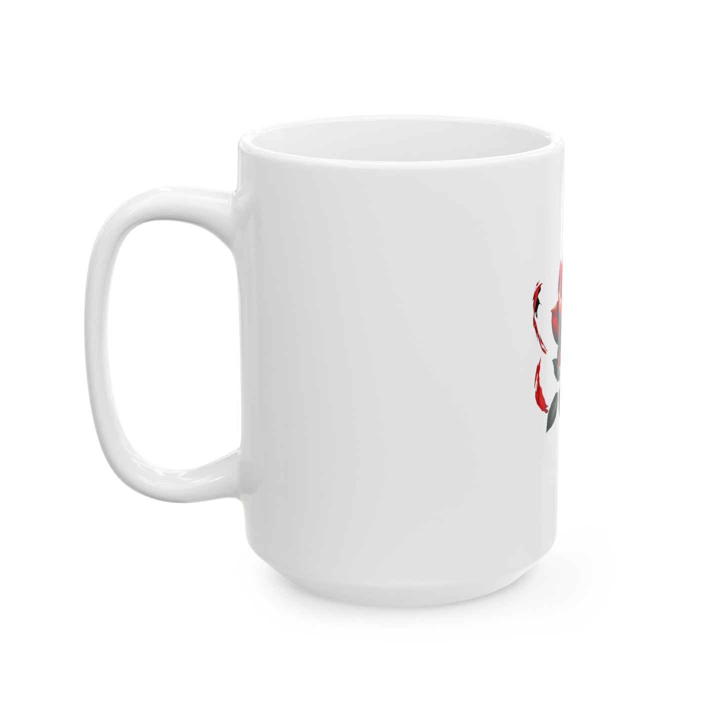 Elegant Red Rose Ceramic Mug | Perfect Gift for Flower Lovers and Special Occasions