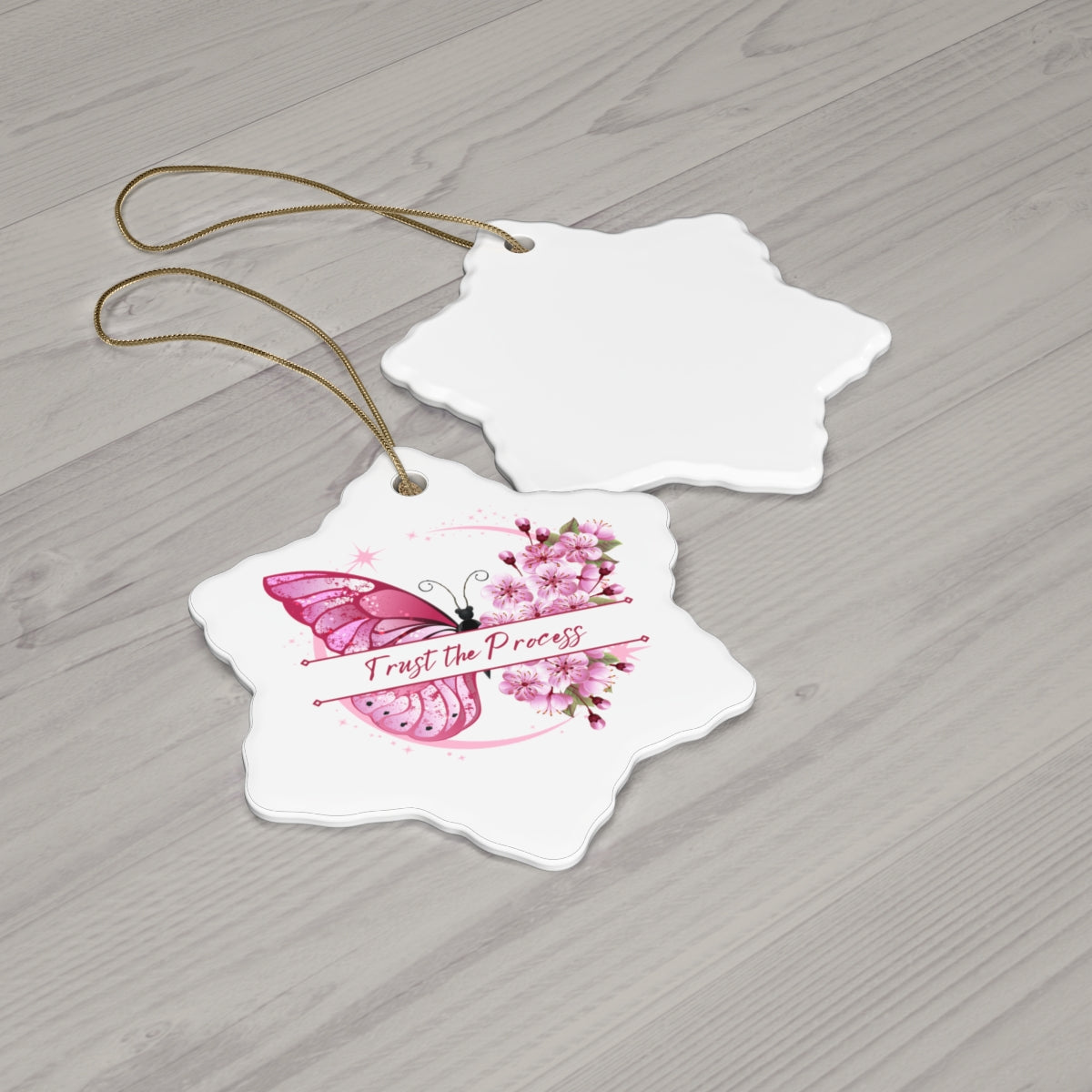 Inspirational Butterfly Ceramic Ornament - Trust the Process