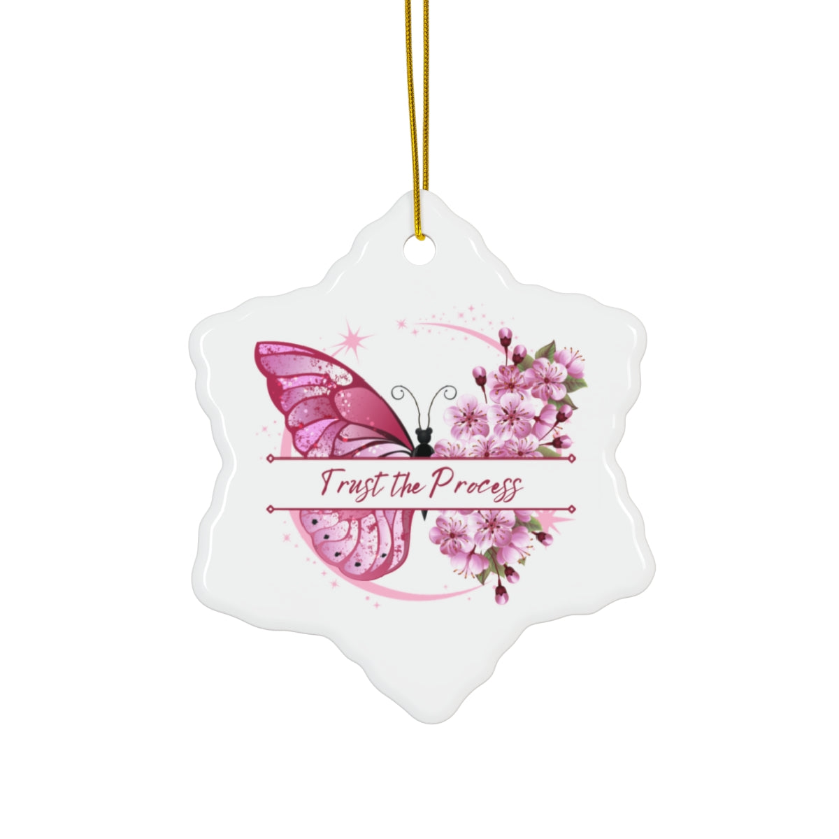 Inspirational Butterfly Ceramic Ornament - Trust the Process