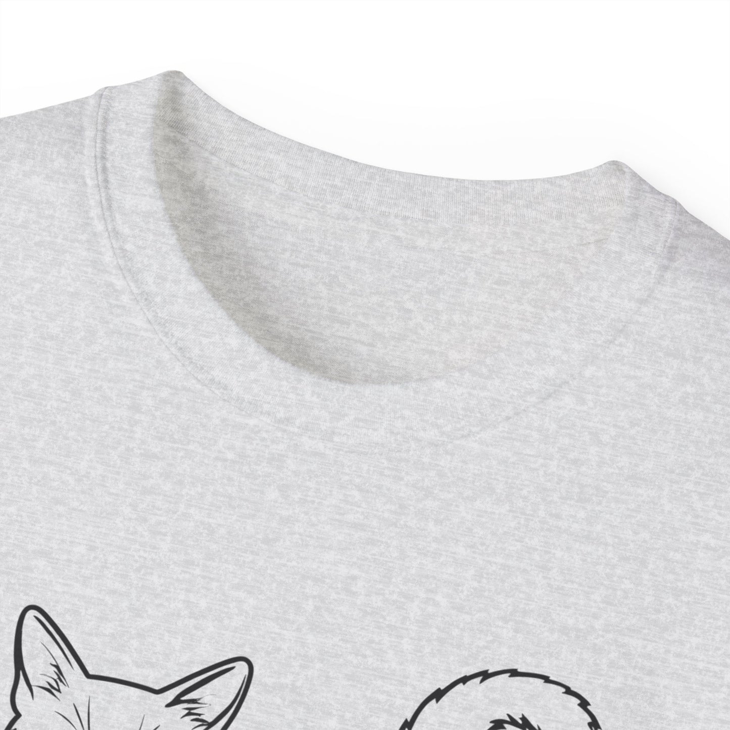 Bonita camiseta unisex de algodón ultrafino con diseño de gato: regalo perfecto para los amantes de los gatos