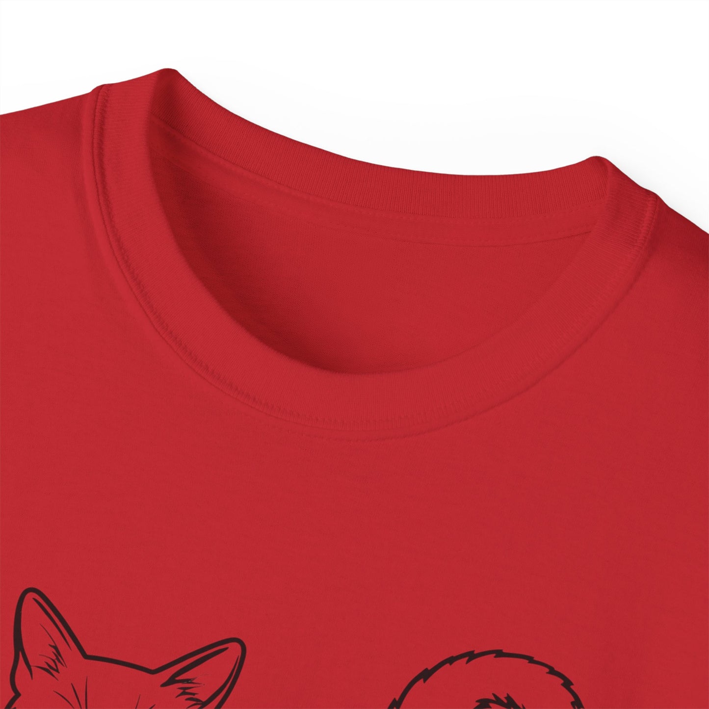 Bonita camiseta unisex de algodón ultrafino con diseño de gato: regalo perfecto para los amantes de los gatos